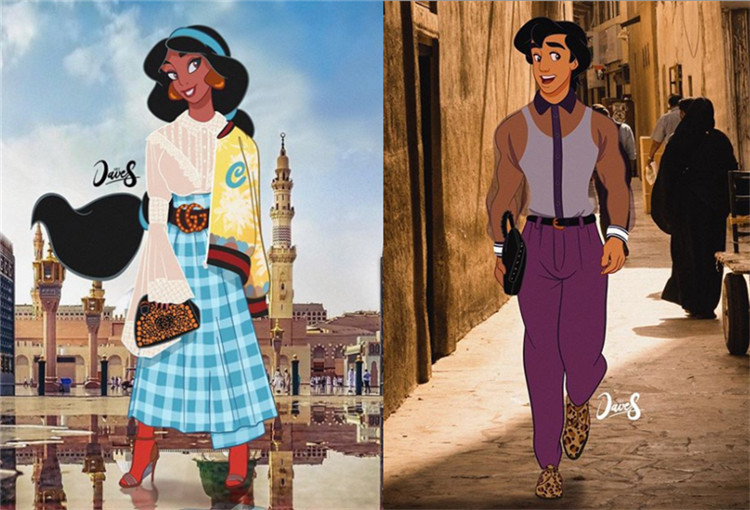 ins博主衣服改造,迪士尼gucci联名红毛衣搭配