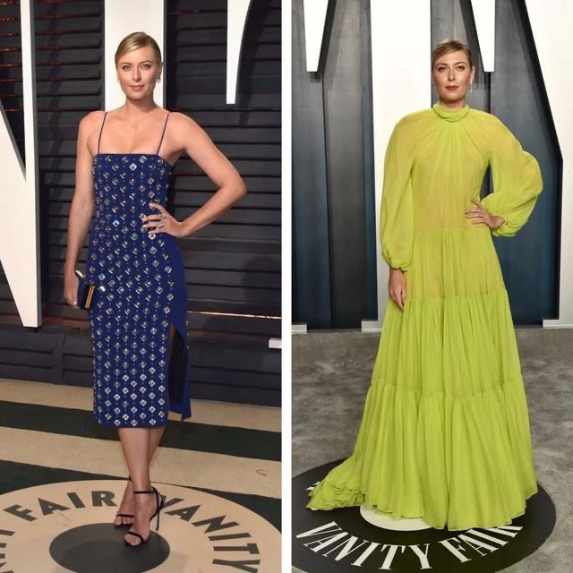 莎娃网球裙,莎娃退役后首现身表演赛