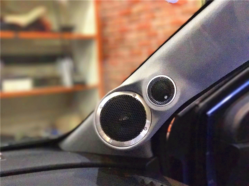 别克英朗前高音喇叭改装,改装主动三分频音响
