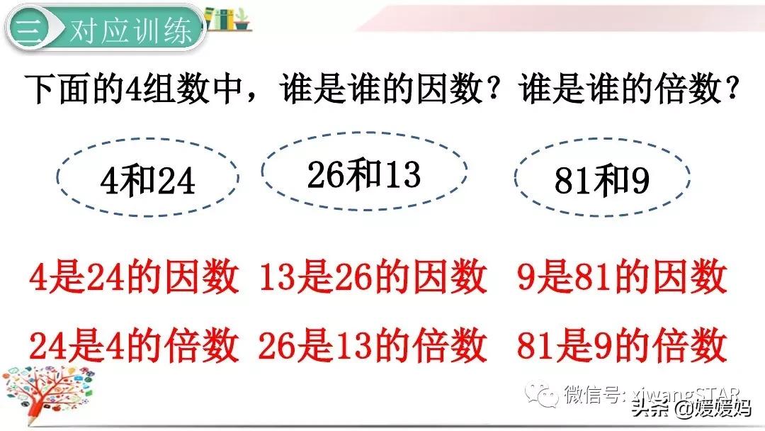 五年级下册数学因数与倍数练习题,人教版五年级下册因数和倍数ppt