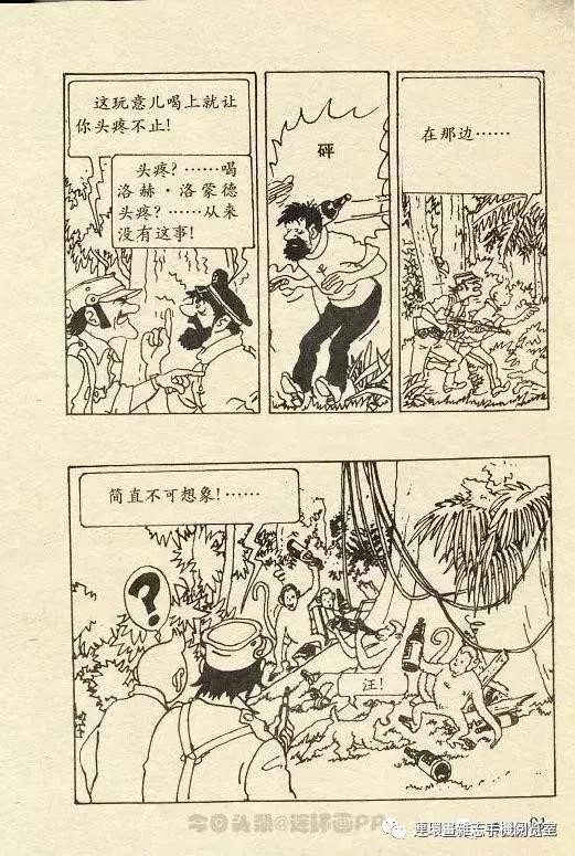 丁丁历险记之丁丁在刚果,丁丁历险记丁丁被石头绊倒