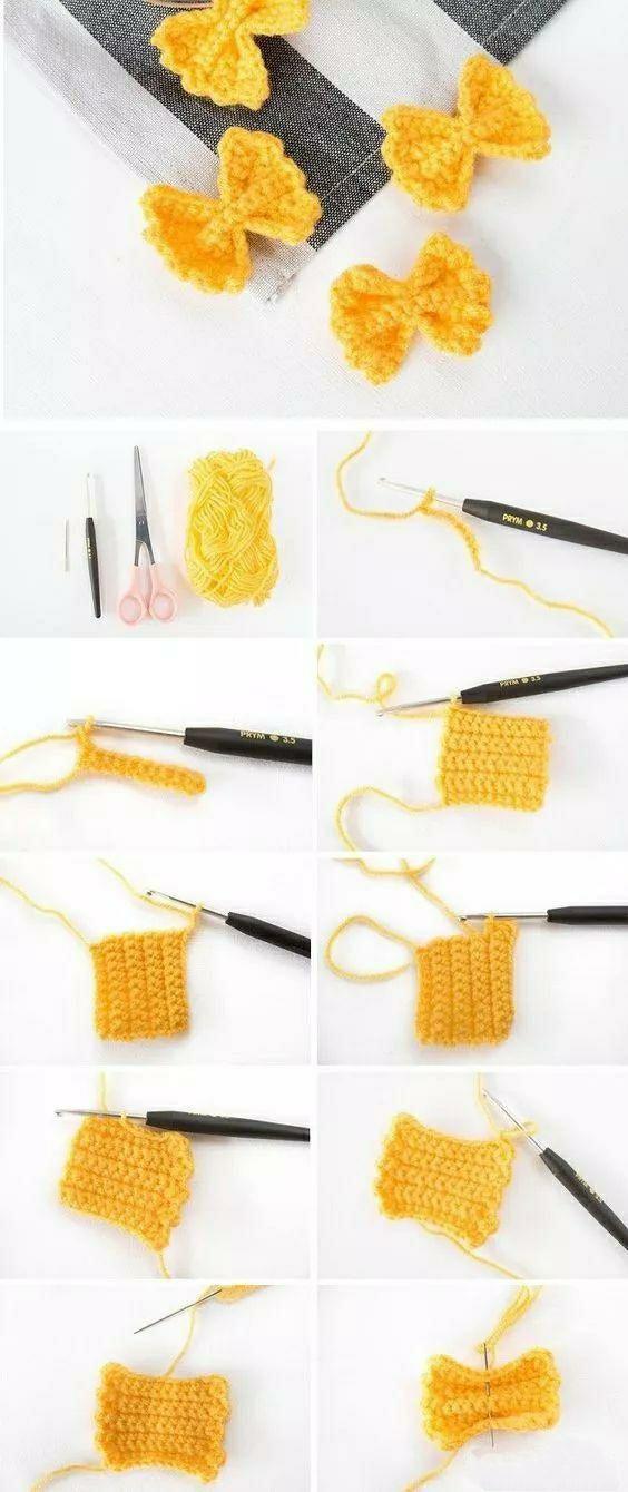 大蝴蝶结钩织教程大全,蝴蝶结的各种钩织教程