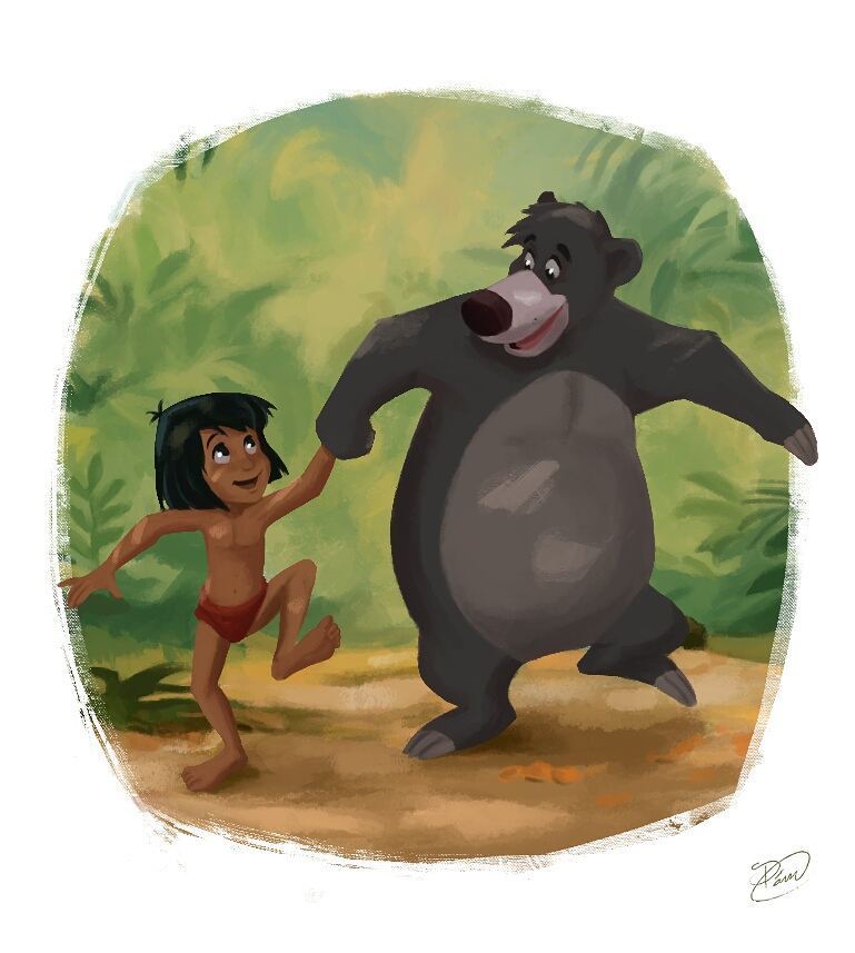 迪士尼画风场景插画,巴西插画师janaglatt作品