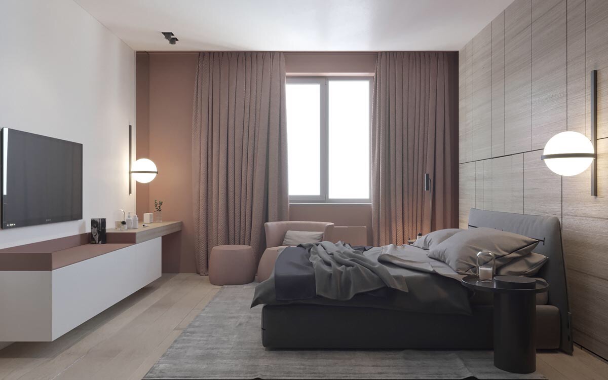 简约现代装修风格灰色系搭配绿植,现代简约风装修颜色搭配