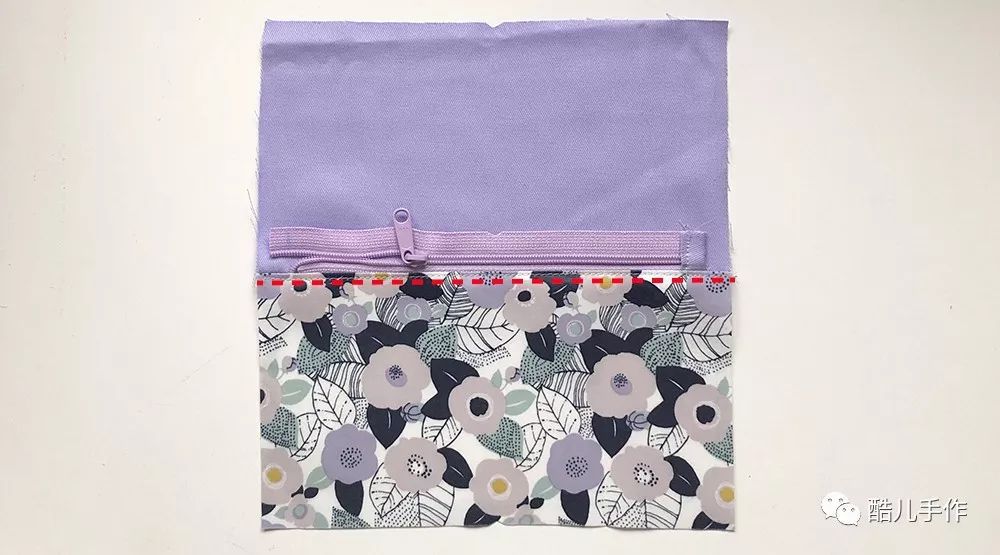 双层拉链收纳包缝制方法,布艺拉链收纳包
