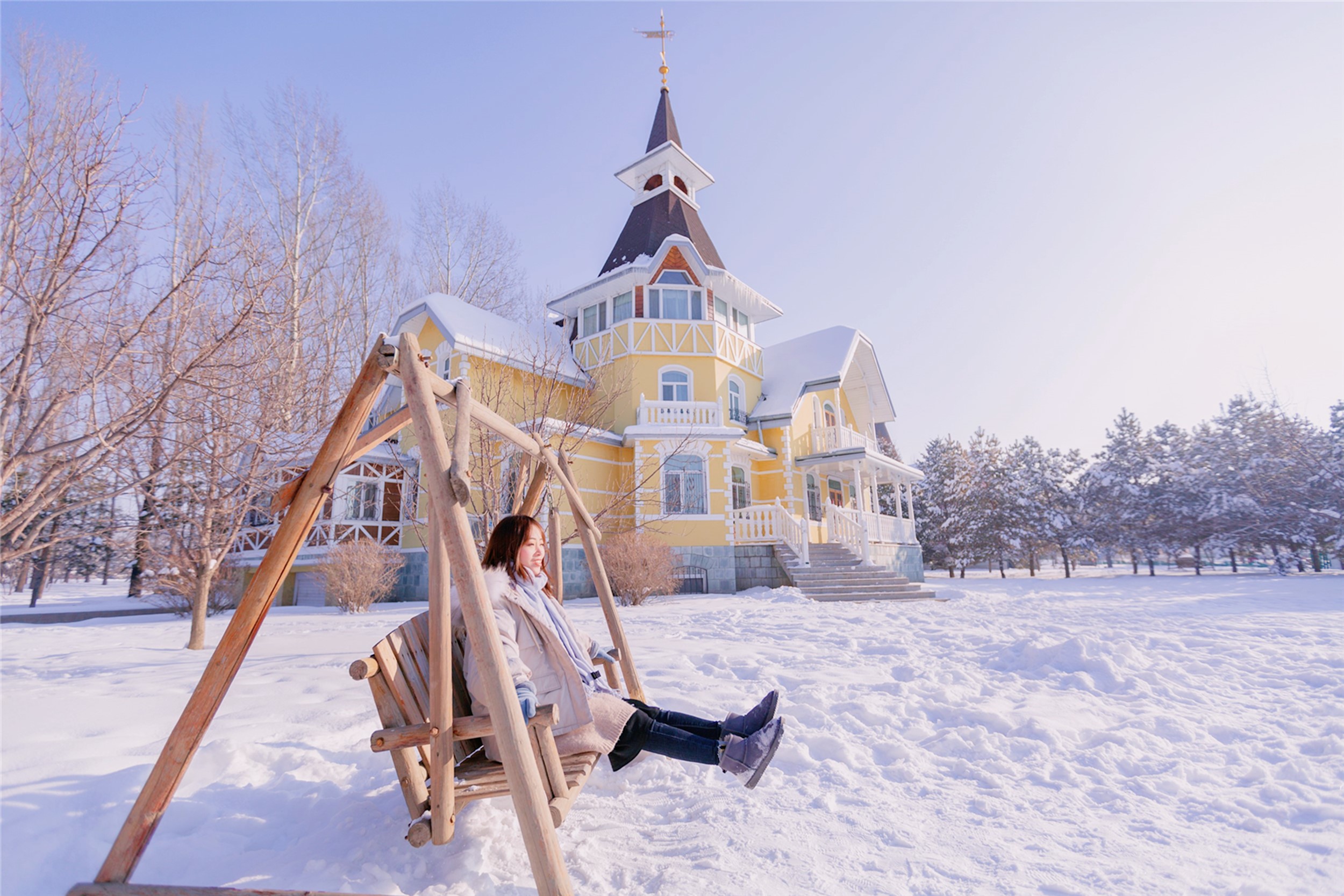 伏尔加庄园和俄罗斯风情小镇,伏尔加庄园浪漫的俄式冬季