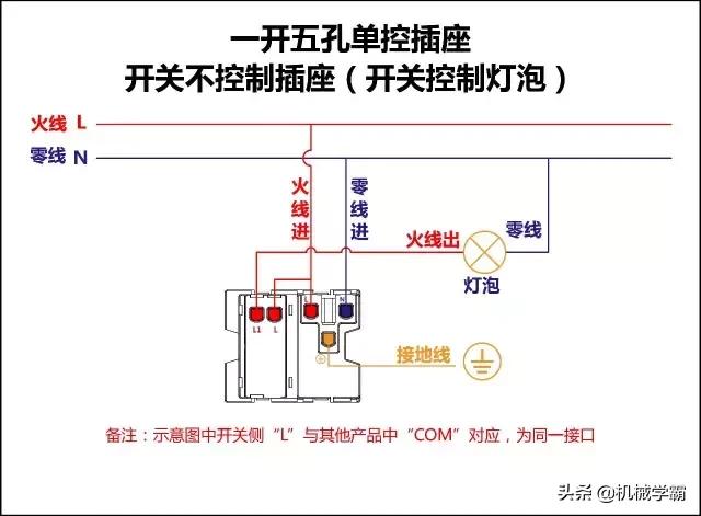 一控单控怎么接线图,一控双控三控四控接线图解