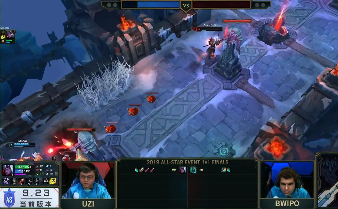 uzi薇恩和鳄鱼二打五,全明星solo赛谈对线uzi