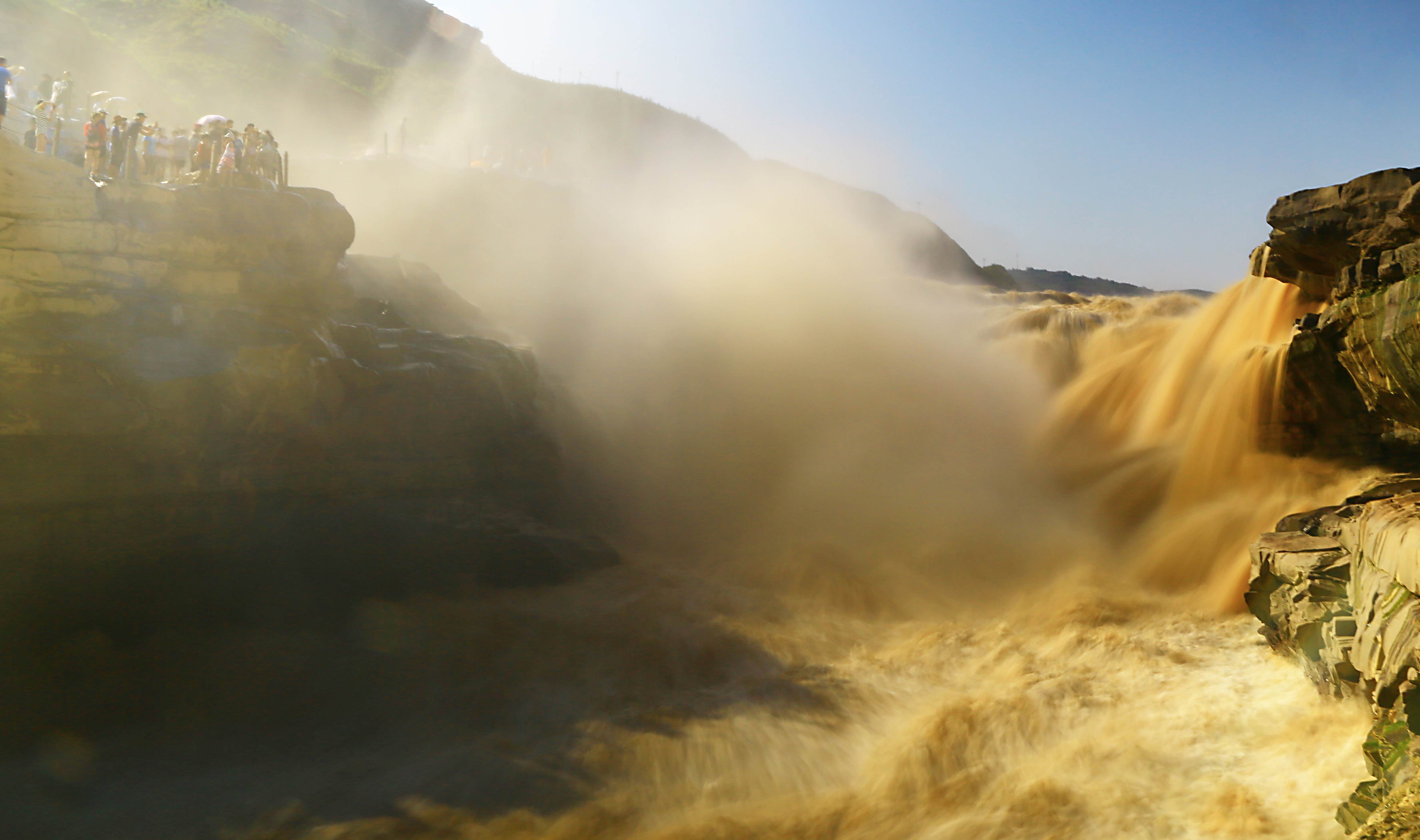 黄河震撼瀑布,黄河口最大瀑布