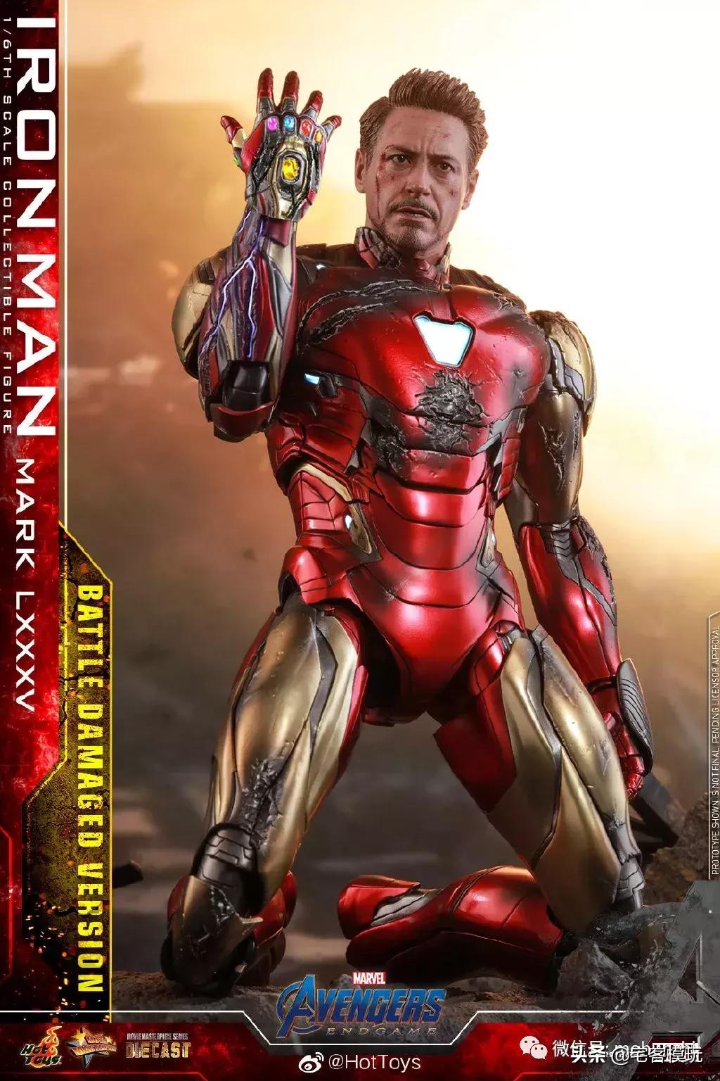 hottoys钢铁侠马克85战损,模玩hottoys