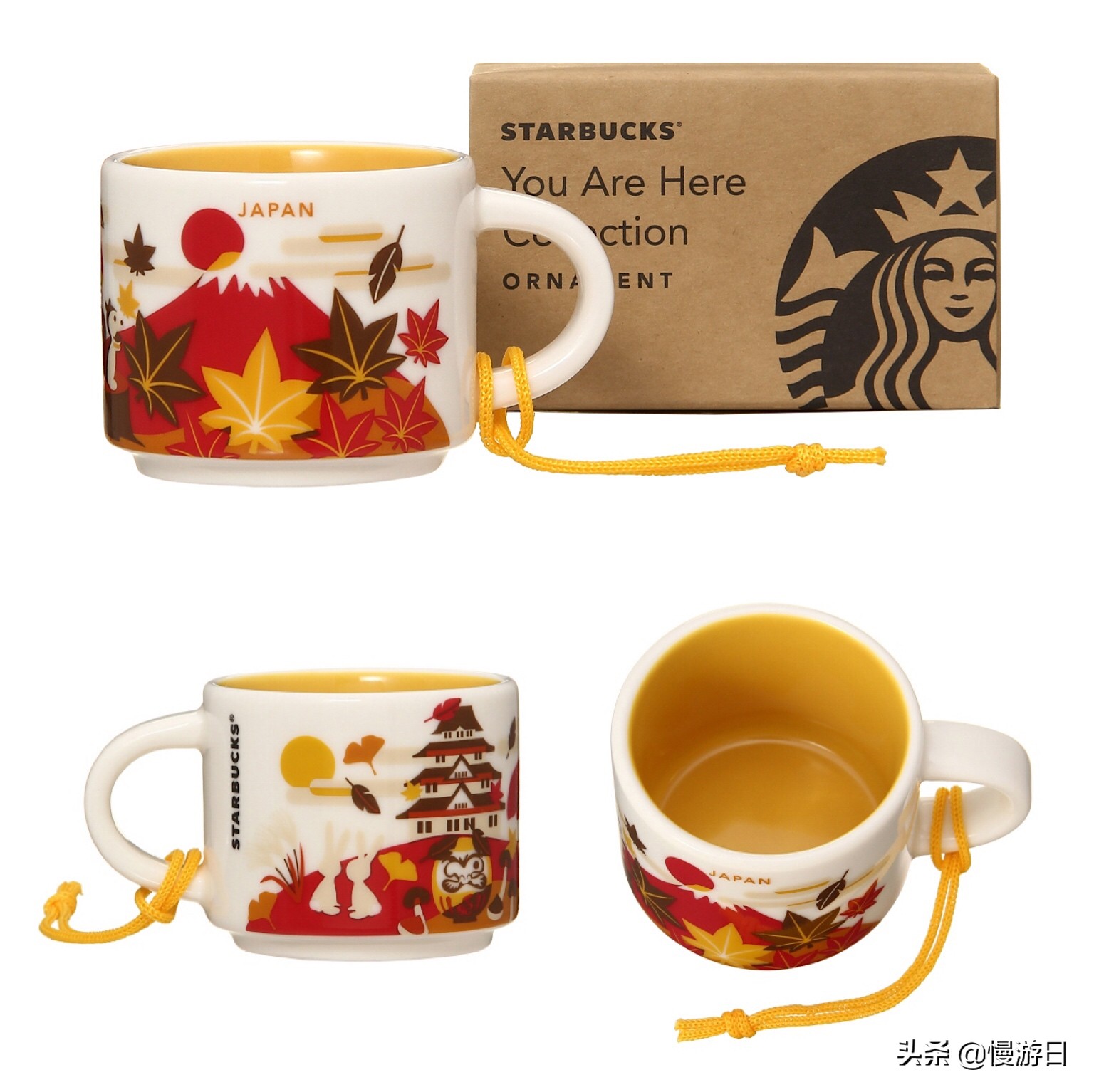 红叶、富士山、玉兔等红火秋季元素 日本星巴克秋季限定杯子系列