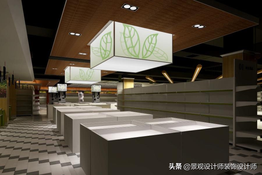 商场店铺设计案例图纸,超市设计图解大全