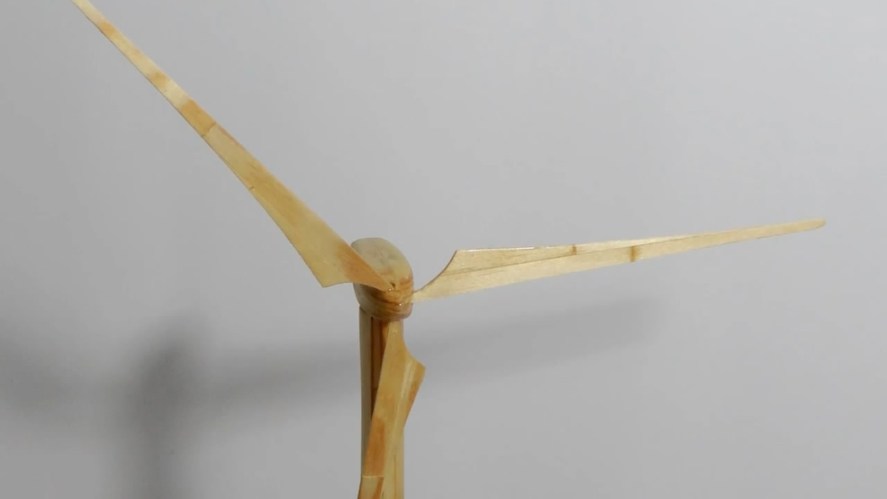 迷你木质风车模型，制作方法很简单，摆在家里风车漂亮（图解）