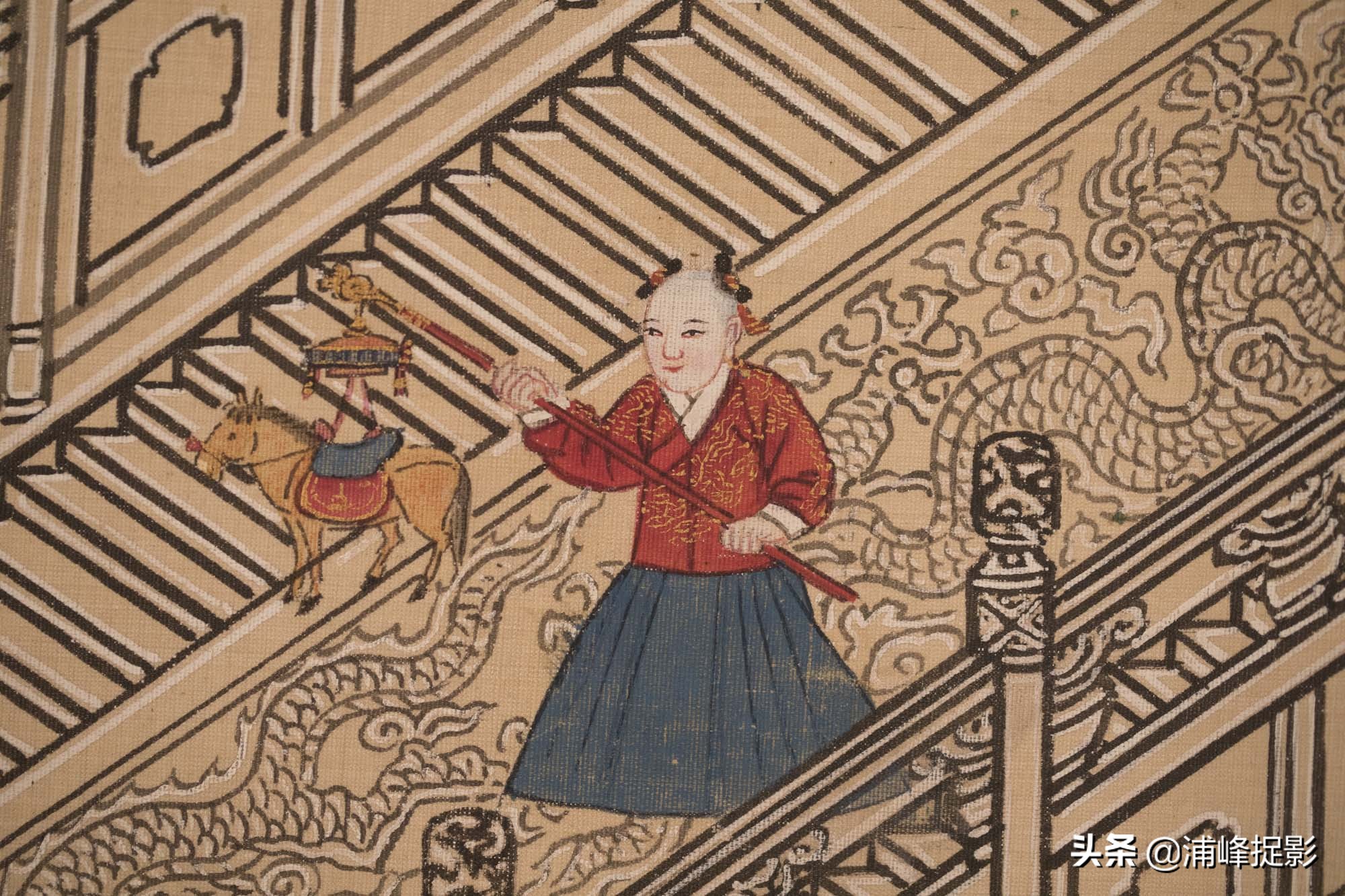 明朝皇帝出土古画,一幅明朝皇帝的古画