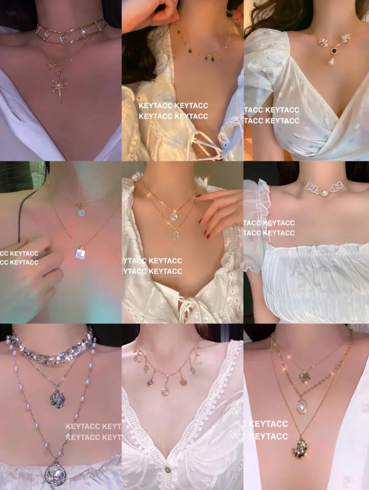 女士锁骨链店铺推荐,小众高级感锁骨链带铃铛