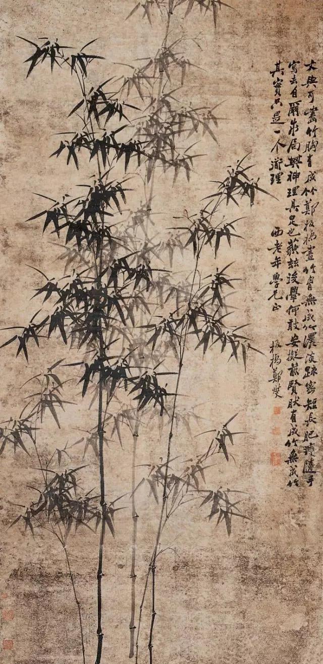 郑板桥水墨兰竹图,郑板桥水墨花鸟作品