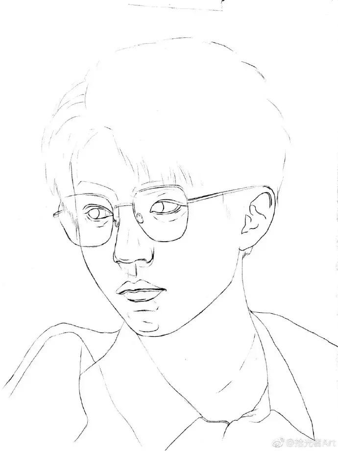 绘画~彩铅丨帅气的王俊凯，教程来了
