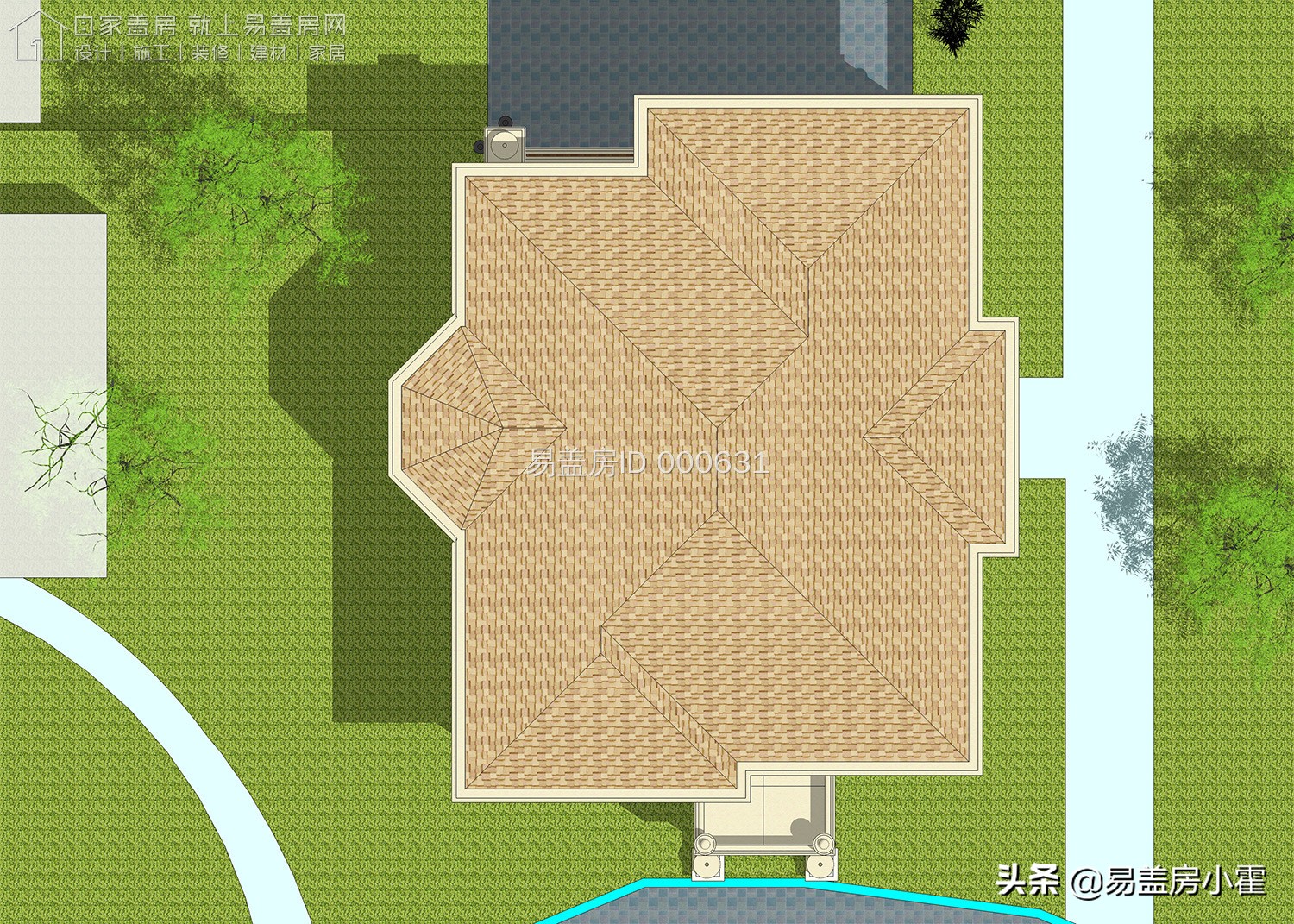 农村自建房2层欧式别墅设计,面宽10米欧式风格二层小别墅