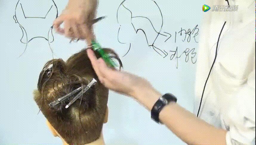 侧背头男发型剪发教程手法,韩式男士飞机头吹风教程