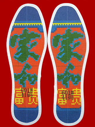 绣花鞋垫的做法,绣花喜字鞋垫