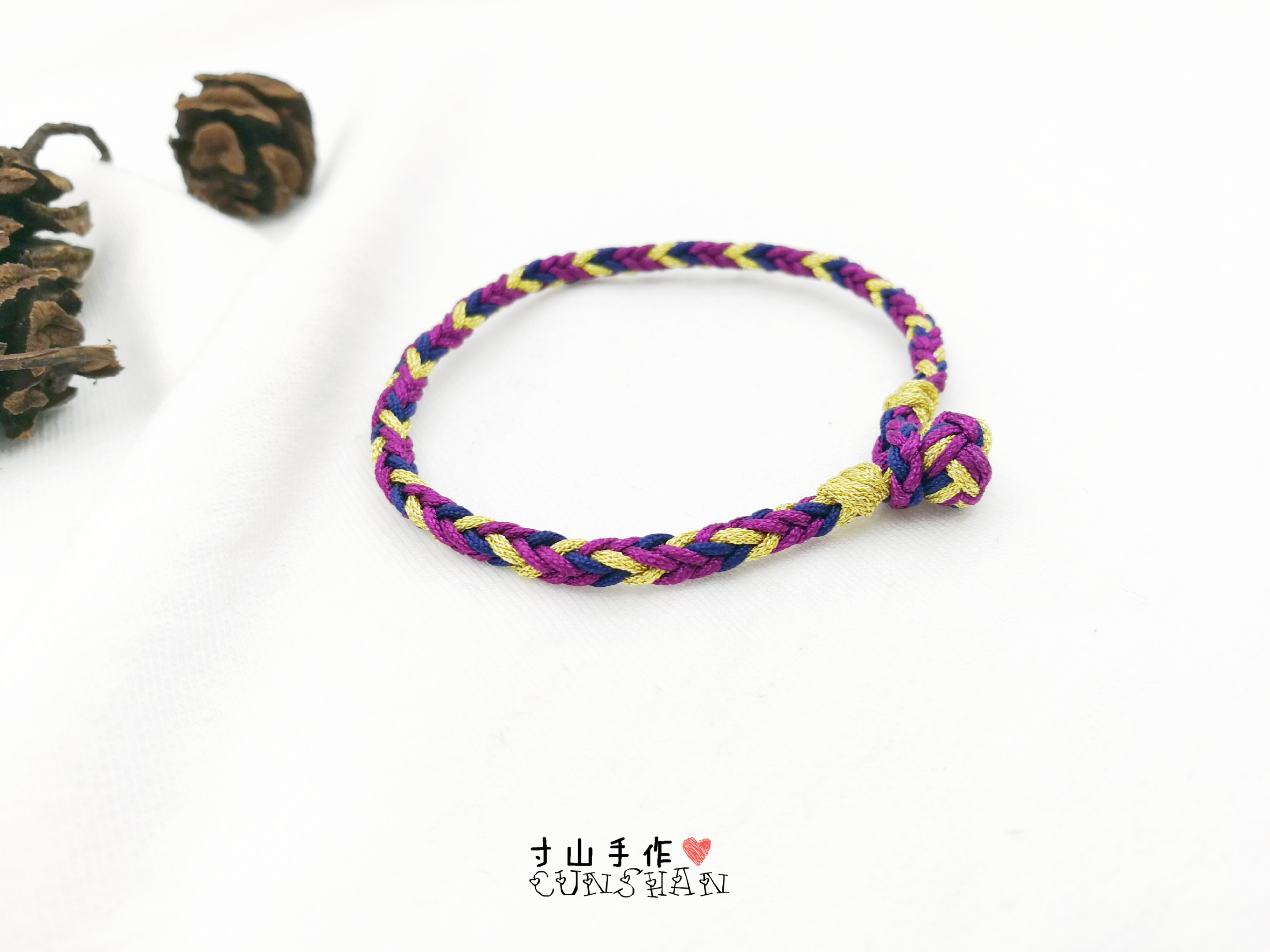 文玩手串绳教程,怎样快速编手链上的绳结视频