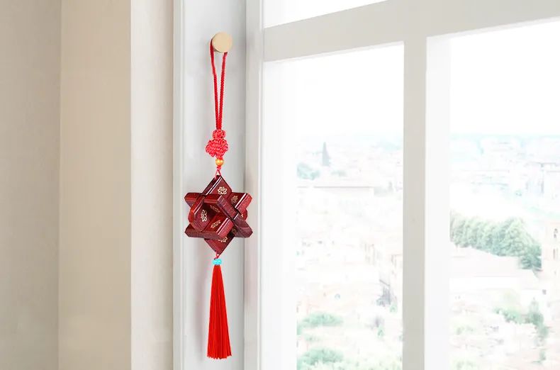 铁环心形鲁班锁八件套,圣匠鲁班锁12根的装法