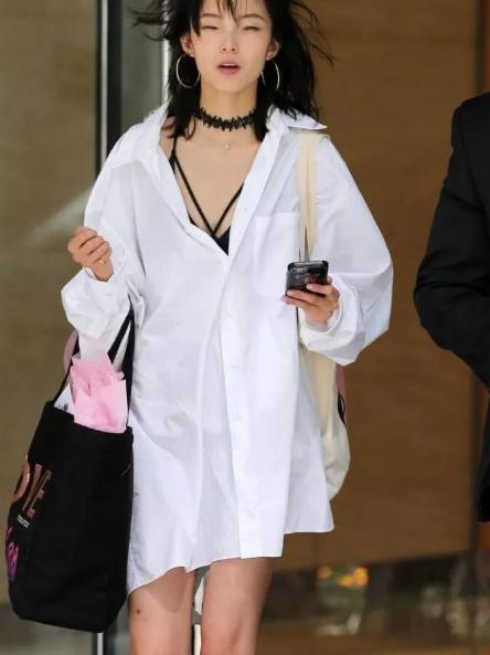 长衬衫的多种穿法,长衬衫的多种穿法配裙子