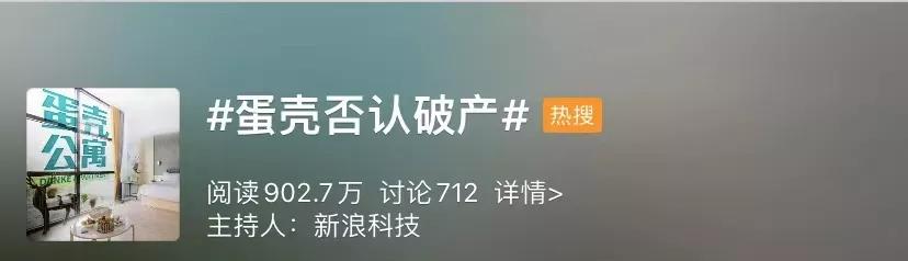 服！一天上5次热搜的「蛋壳公寓」到底破没破产？