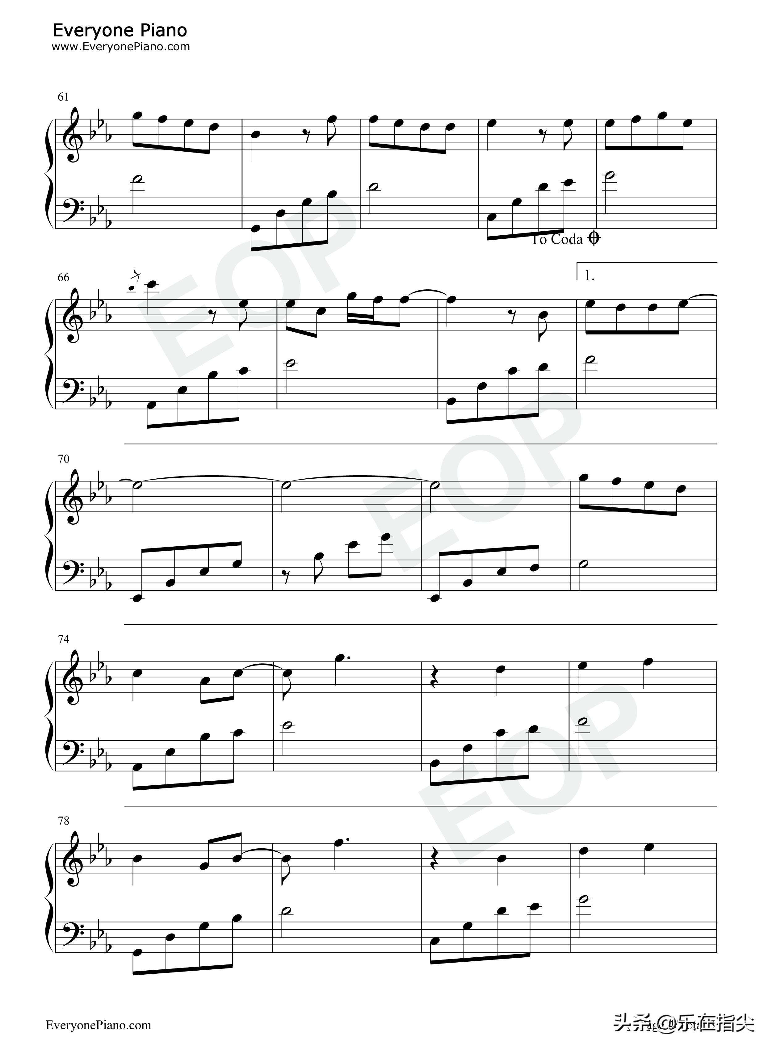 活该-我拼了命去爱换-简谱五线谱钢琴谱电子琴谱