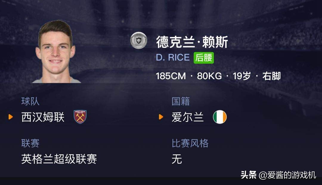 实况足球英格兰国家队赖斯,德克兰赖斯爱尔兰