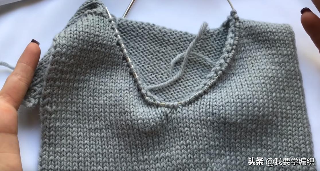 v领挑边怎么织,织毛衣织螺纹哪一个好看