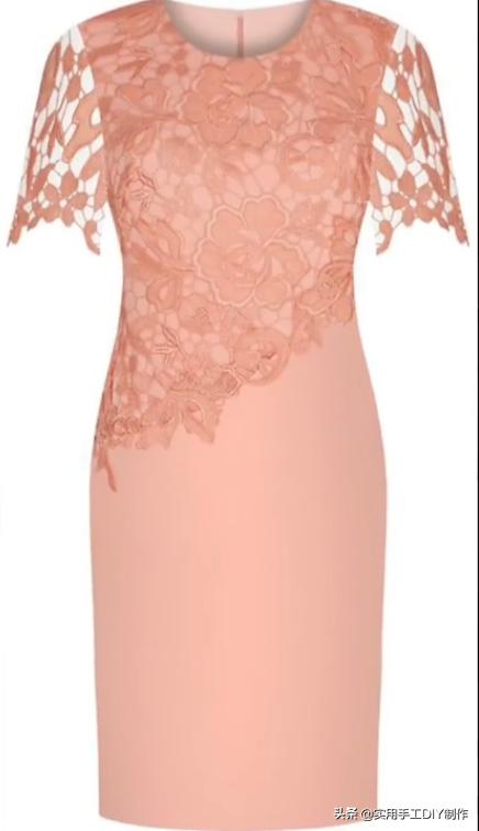 春天的手工白色蕾丝连衣裙,布艺蕾丝连衣裙