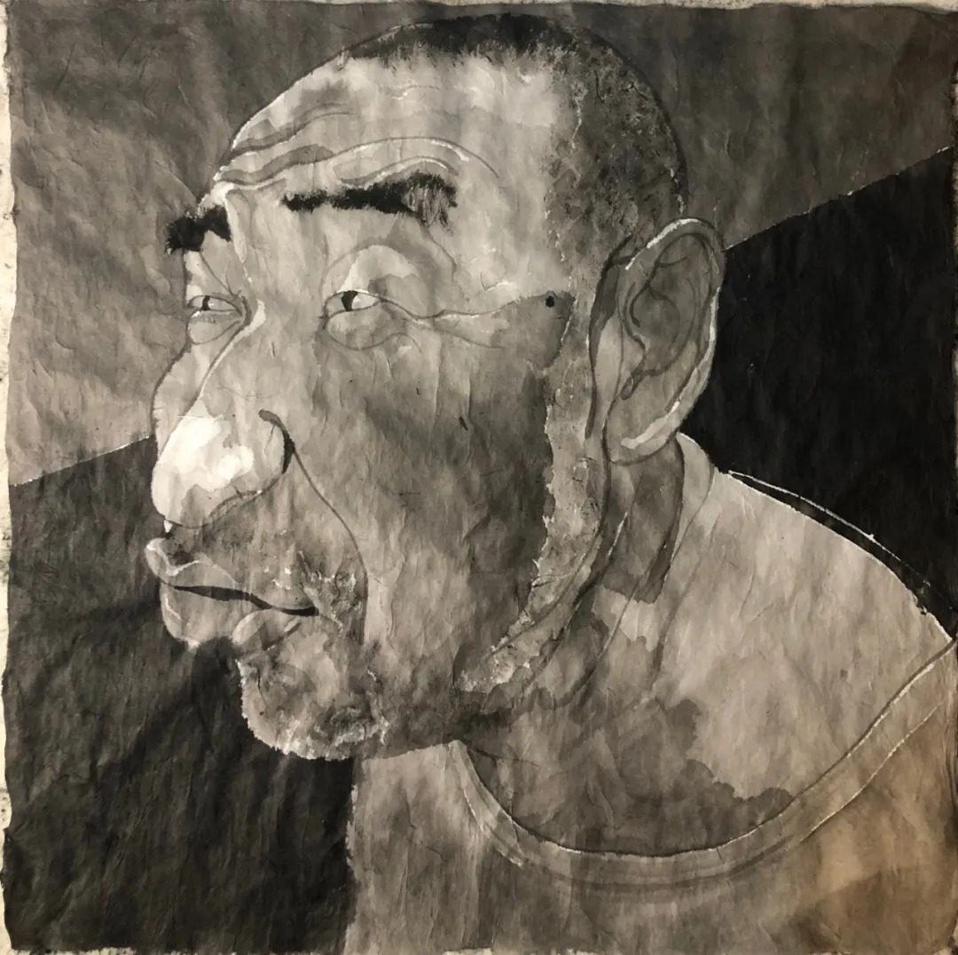 方增先水墨人物画作品欣赏图文,方力钧画自然风景