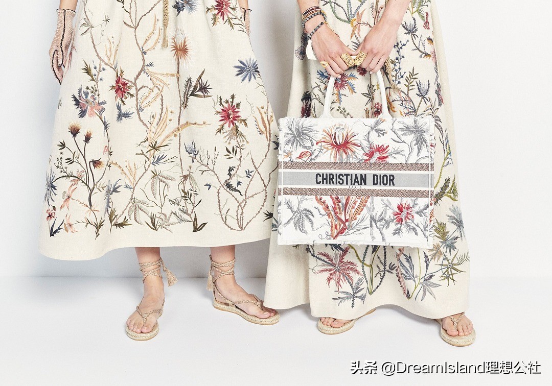dior新款刺绣帆布托特包,刺绣马鞍包dior2019