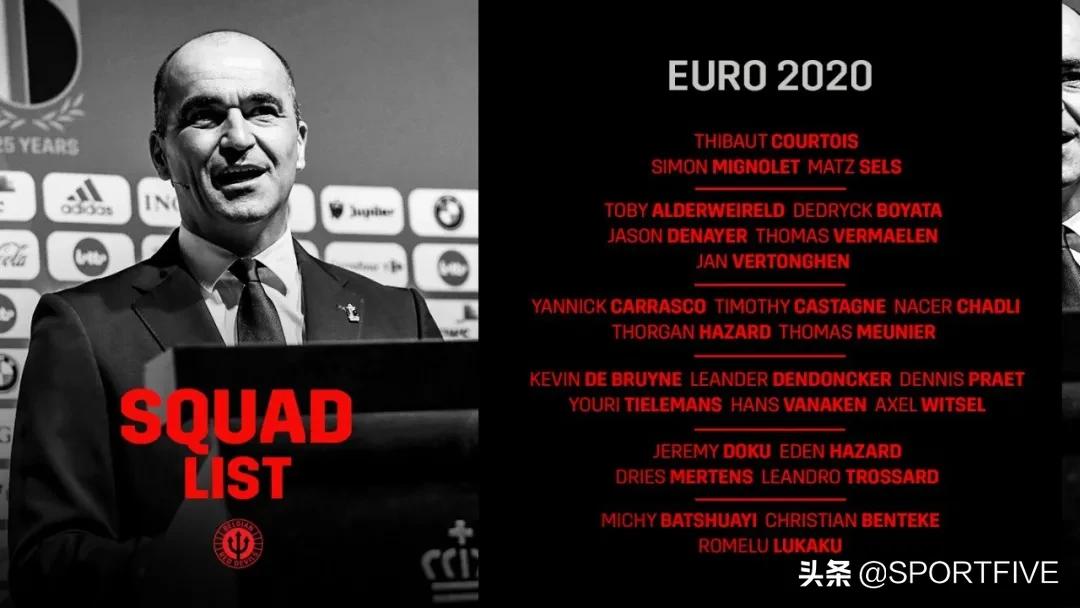 比利时国家队比赛赛程,比利时公布欧洲杯名单