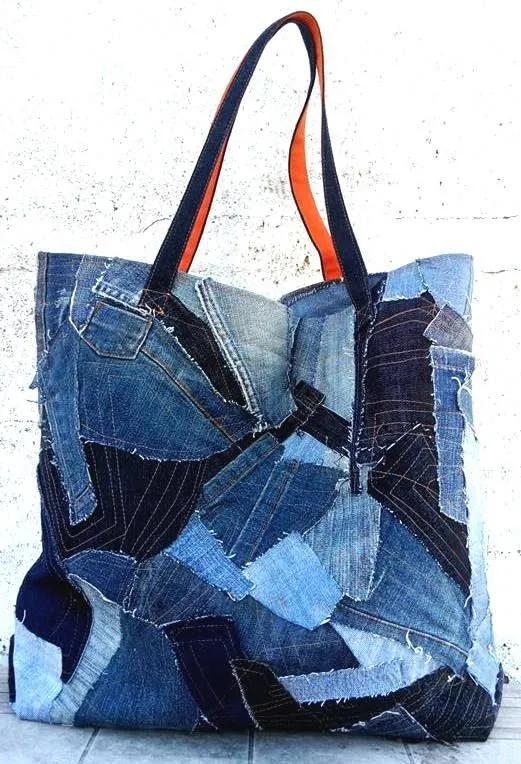 牛仔裤旧了千万别扔,牛仔裤不要扔diy牛仔包颜值很高