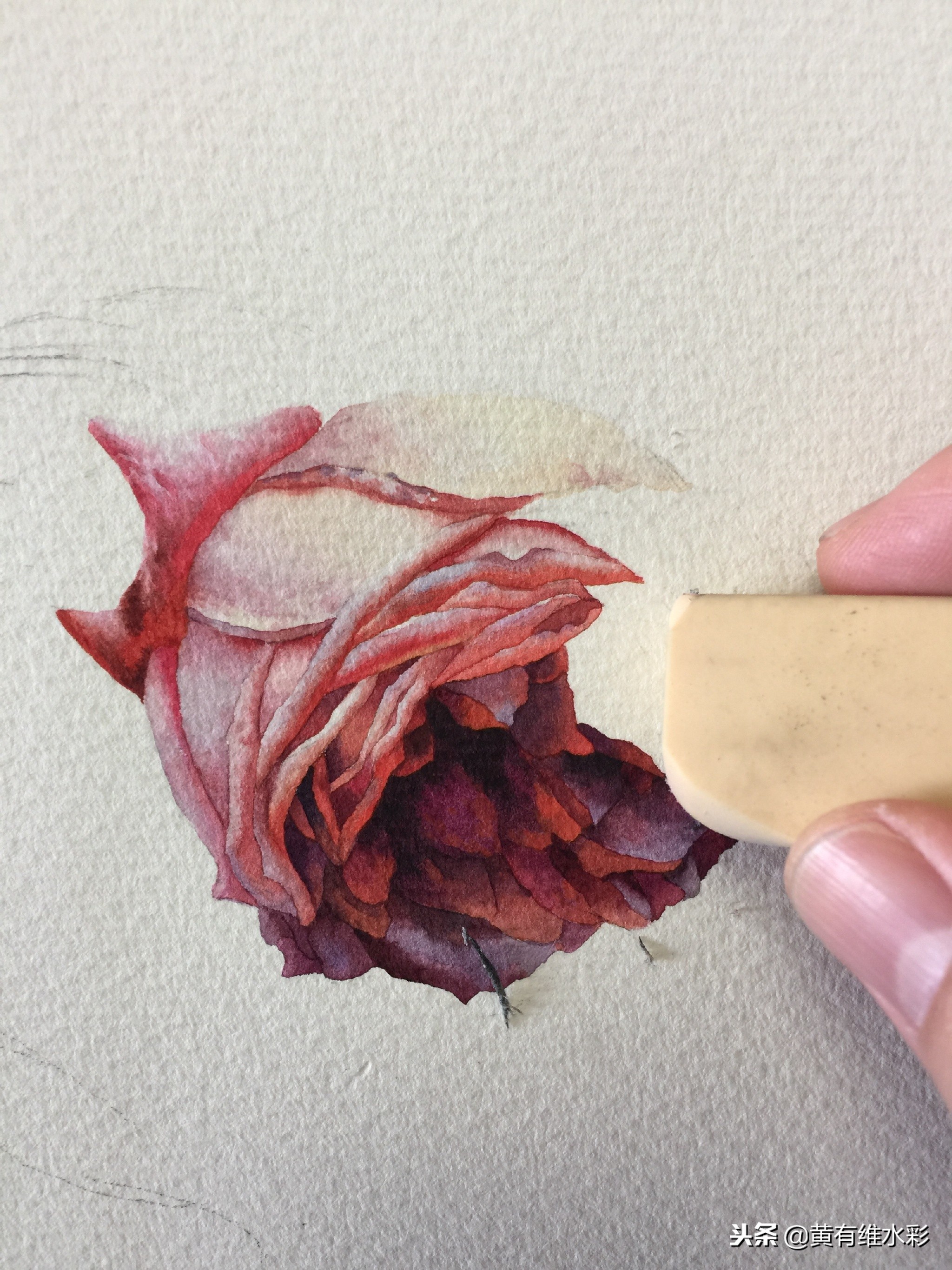 水彩教程简单好看手绘图片,水彩教程画花