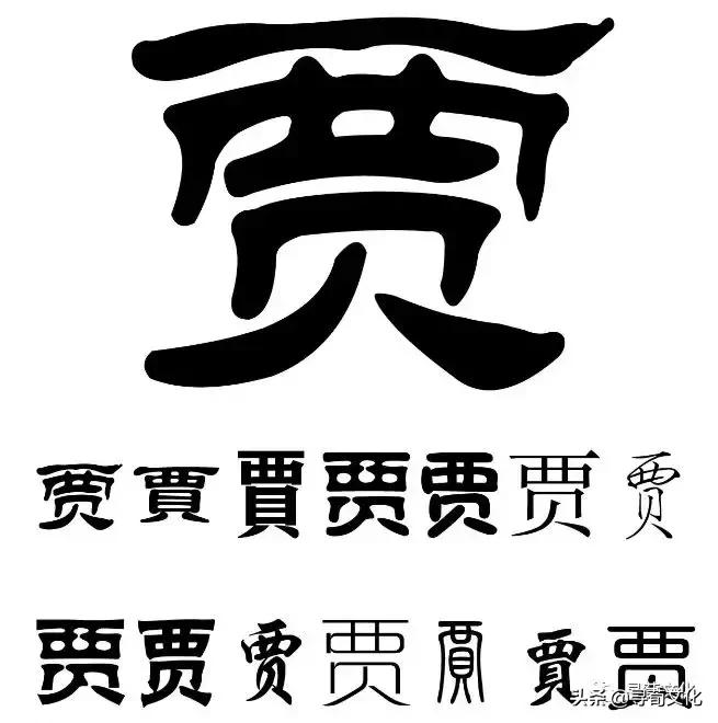 贾-汉字的艺术与中华姓氏文化荀卿庠整理