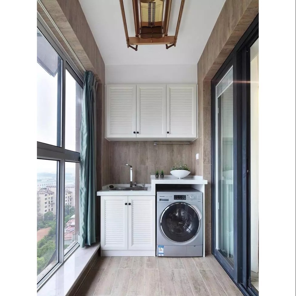 阳台有洗衣柜洗衣机电源怎么布置,阳台有洗衣柜的怎么装最合适