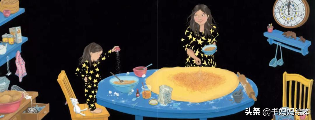 中秋与月亮绘本故事图片,中秋节的晚上我想对月亮许愿绘本