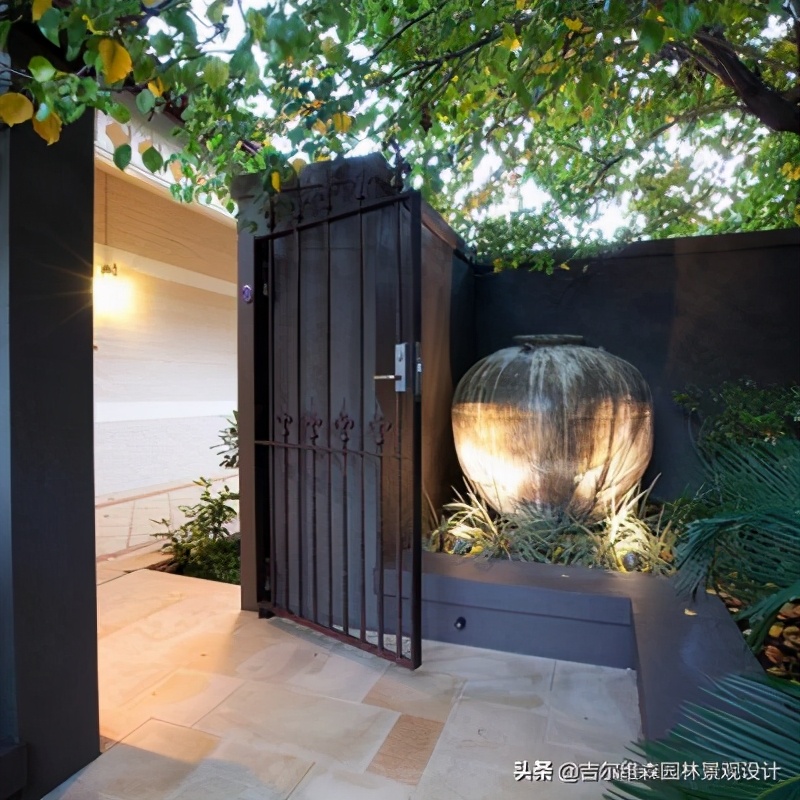 联排别墅庭院花园景观设计,园林设计联排别墅短视频