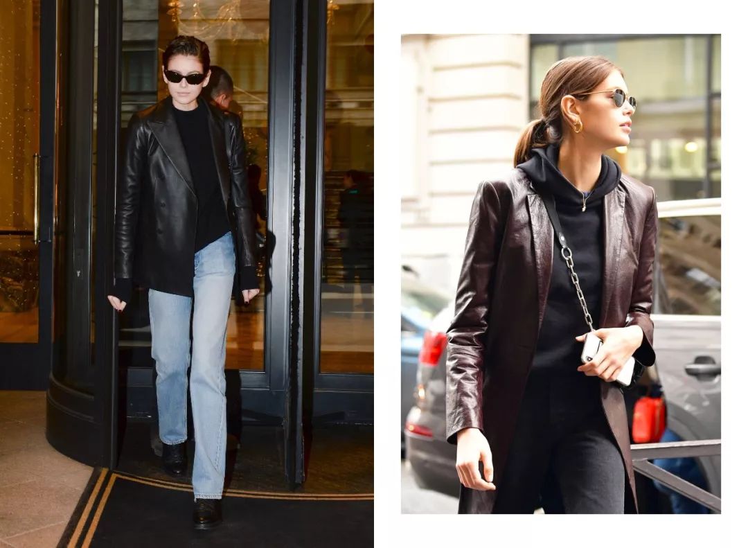 西装款式气场,时尚潮流皮西装