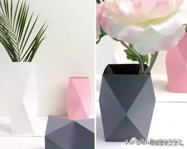 小学生手工折纸花瓶简单漂亮,折纸花瓶配哪种花好看