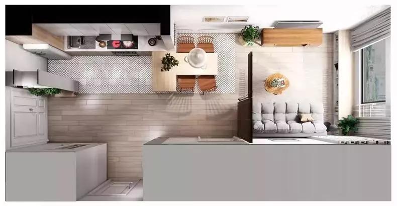 客厅餐厅二合一装修图,复古式客厅餐厅连在一起怎么设计