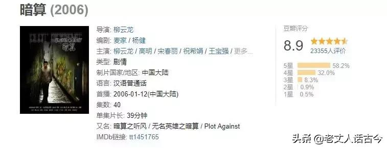 谍战国产好剧,十部百暗算看不厌的谍战电视剧