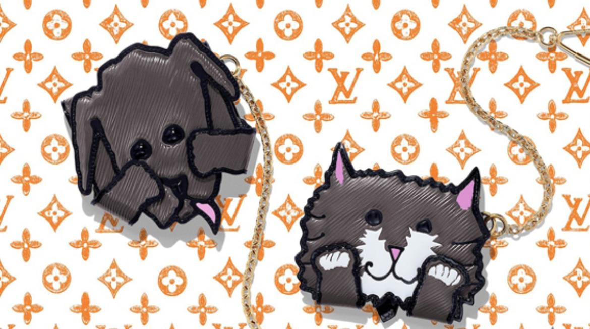 lv猫咪联名款包包,lv老花与猫联名