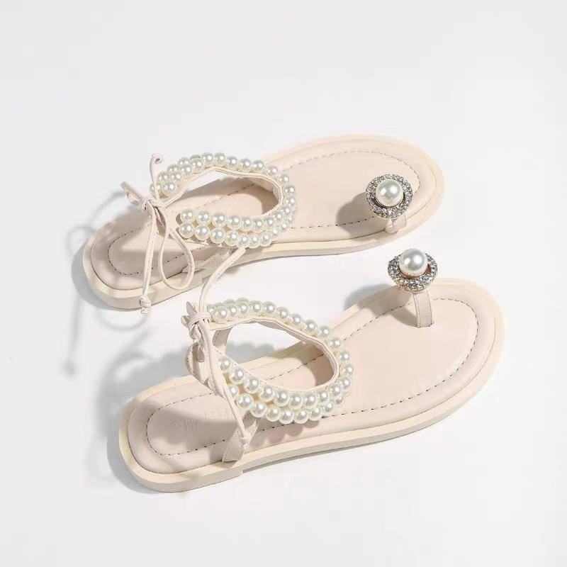 百搭高端鞋小巧玲珑精致优雅高贵,优雅珍珠点缀的渔夫鞋