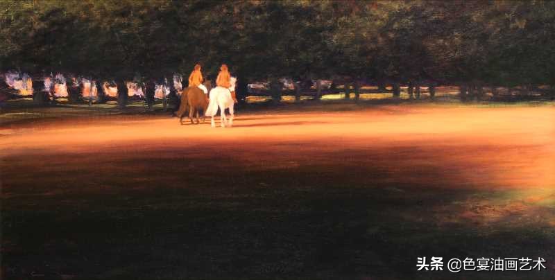 现代风景油画高清大图,后现代油画素材