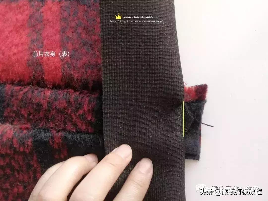 pu拼接呢外套,呢子拼接短款裁剪视频