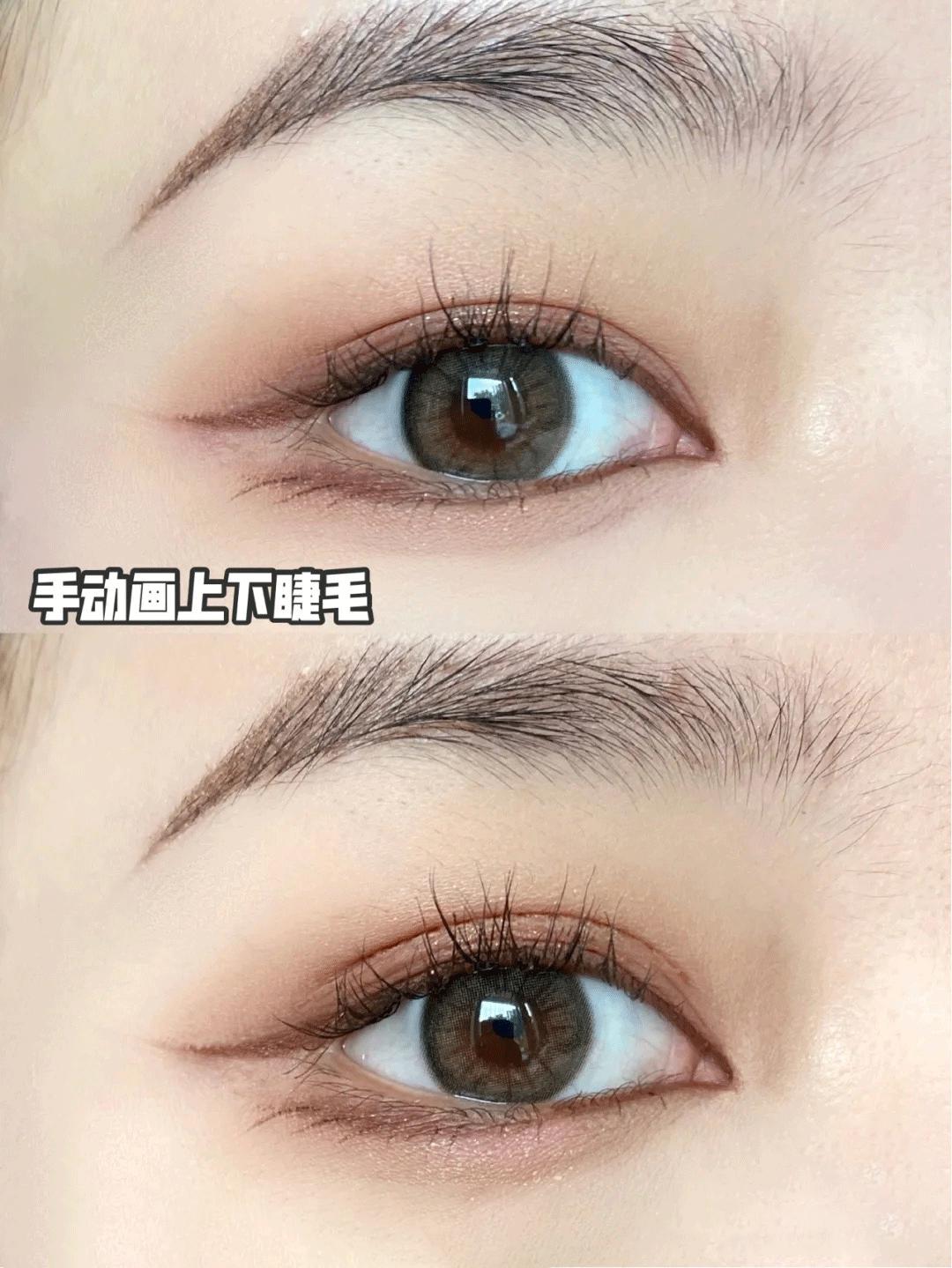 韩国下眼睑画法,下睫毛的画法手残党有卧蚕